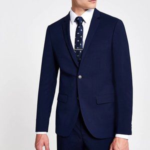 River Island Navy Blue Suit